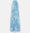 Poupette St Barth Midikleid Aus Baumwolle In Blau