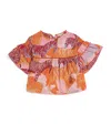 Poupette St Barth Cotton Printed Chantal Blouse In Pink