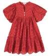 Poupette St Barth Cruz Broderie Anglaise Cotton Dress In Red
