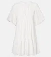Poupette St Barth Cruz Broderie Anglaise Cotton Minidress In White