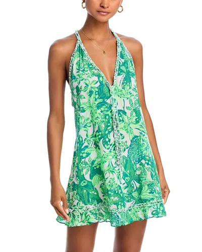 Poupette St Barth Dalia Mini Dress In Green