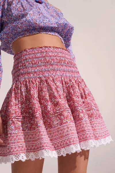 Poupette St Barth Ditsy Floral Mini Skirt In Pink
