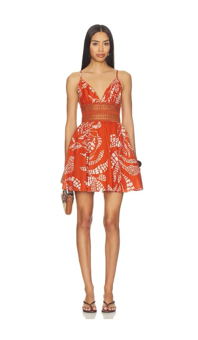 Poupette St Barth Emilie Mini Dress In Orange