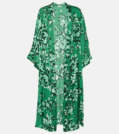Poupette St Barth Bedrucktes Cover-up Erica In Green