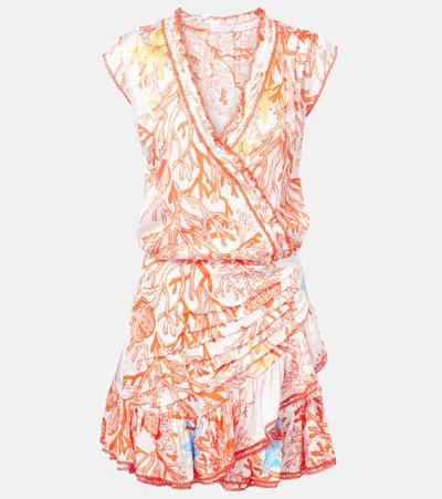 Poupette St Barth Estelle Printed Satin Minidress