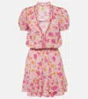 Poupette St Barth Floral Minidress In Pink