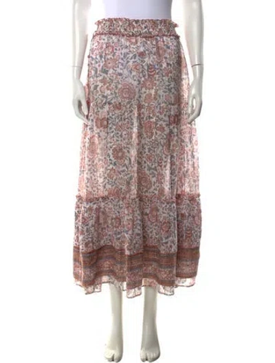 Pre-owned Poupette St Barth Floral Print Long Skirt