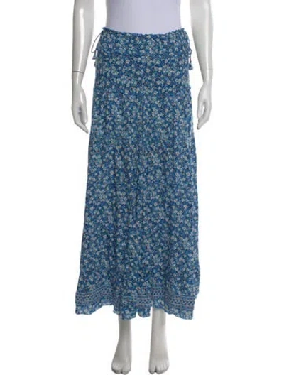 Pre-owned Poupette St Barth Floral Print Long Skirt In Multi