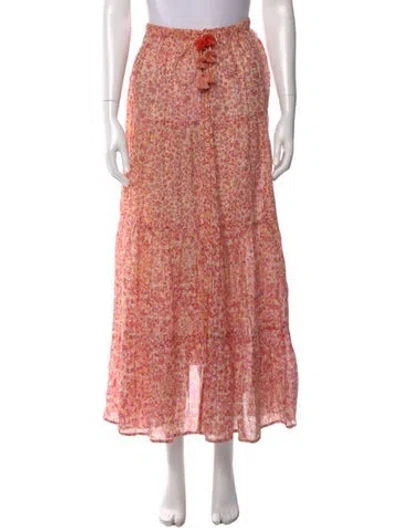 Pre-owned Poupette St Barth Floral Print Midi Length Skirt