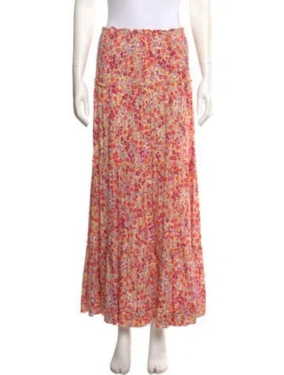 Pre-owned Poupette St Barth Floral Print Midi Length Skirt In Multi