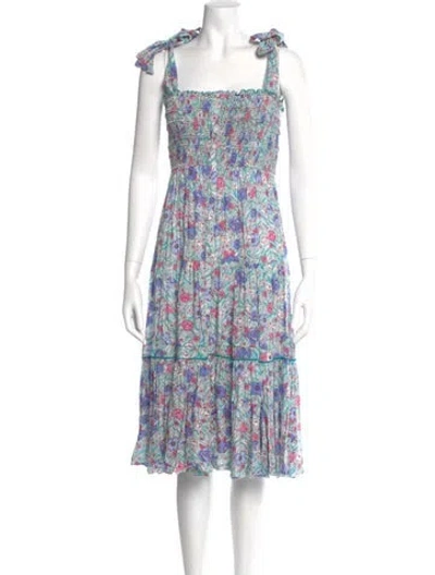 Pre-owned Poupette St Barth Floral Print Mini Dress In Multi