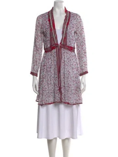 Pre-owned Poupette St Barth Floral Print Mini Dress In Multi