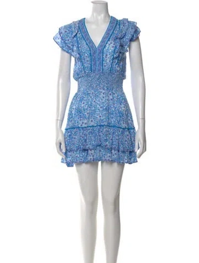Pre-owned Poupette St Barth Floral Print Mini Dress In Multi