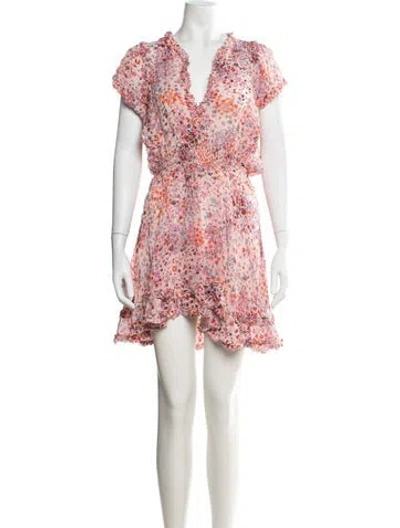 Pre-owned Poupette St Barth Floral Print Mini Dress In Multi