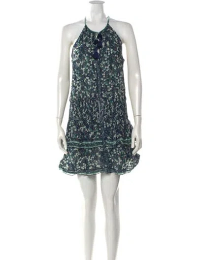 Pre-owned Poupette St Barth Floral Print Mini Dress In Multi