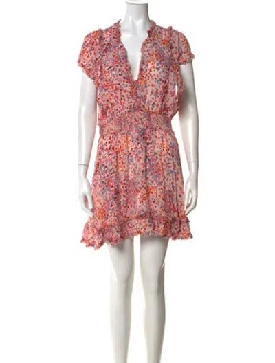 Pre-owned Poupette St Barth Floral Print Mini Dress In Multi