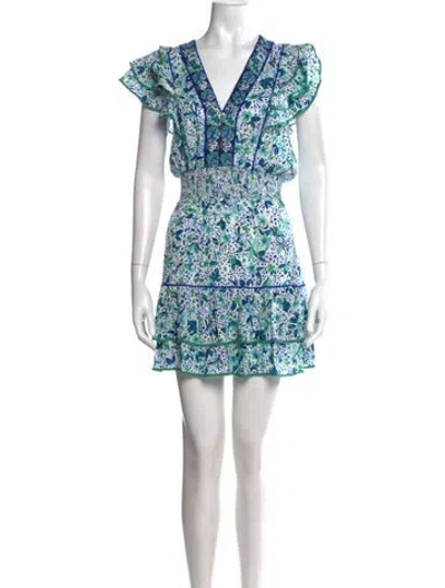 Pre-owned Poupette St Barth Floral Print Mini Dress In Multi
