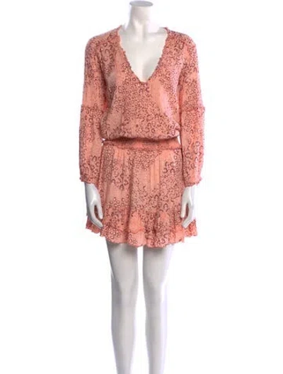 Pre-owned Poupette St Barth Floral Print Mini Dress In Pink