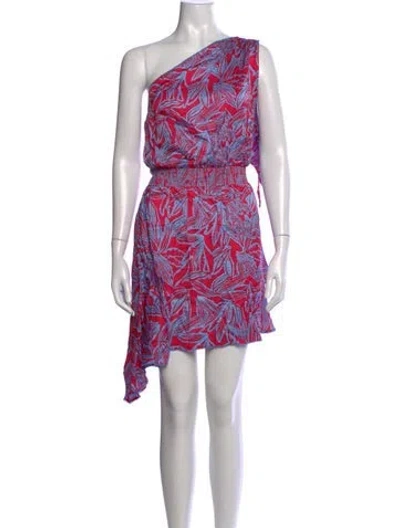 Pre-owned Poupette St Barth Floral Print Mini Dress In Pink