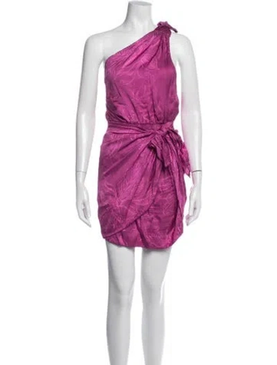 Pre-owned Poupette St Barth Floral Print Mini Dress In Pink