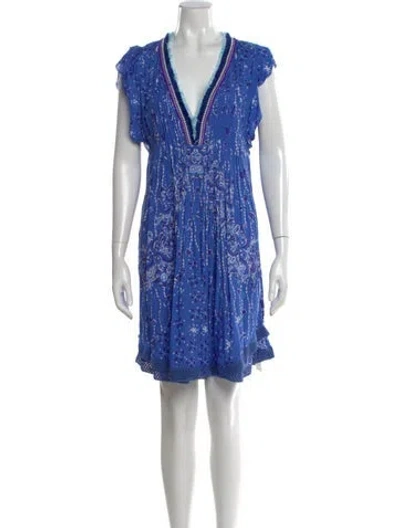 Pre-owned Poupette St Barth Floral Print Mini Dress W/ Tags In Multi