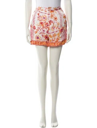 Pre-owned Poupette St Barth Floral Print Mini Shorts In Multi