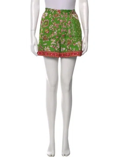 Pre-owned Poupette St Barth Floral Print Mini Shorts In Pink