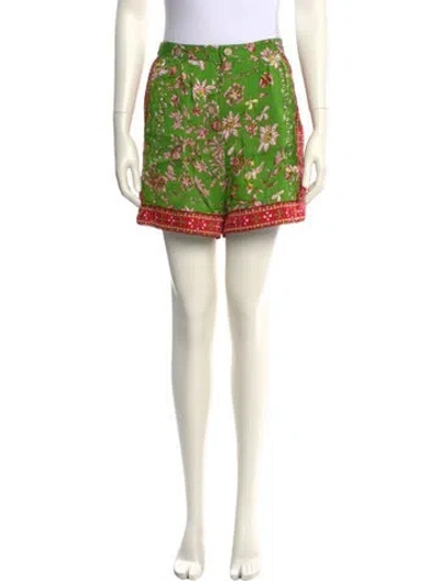 Pre-owned Poupette St Barth Floral Print Mini Shorts W/ Tags In Multi