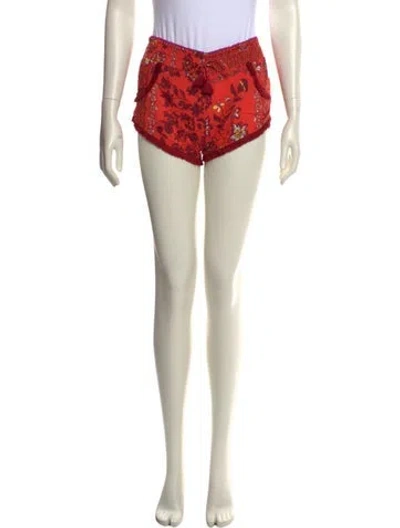 Pre-owned Poupette St Barth Floral Print Mini Shorts W/ Tags In Multi