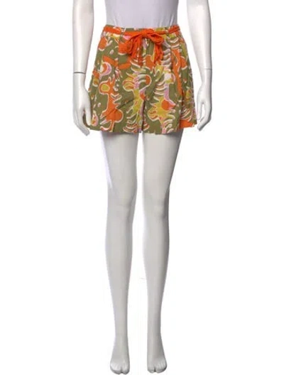 Pre-owned Poupette St Barth Floral Print Mini Shorts W/ Tags In Pink