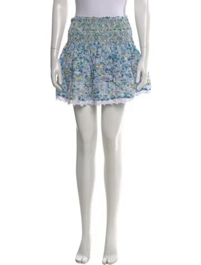Pre-owned Poupette St Barth Floral Print Mini Skirt