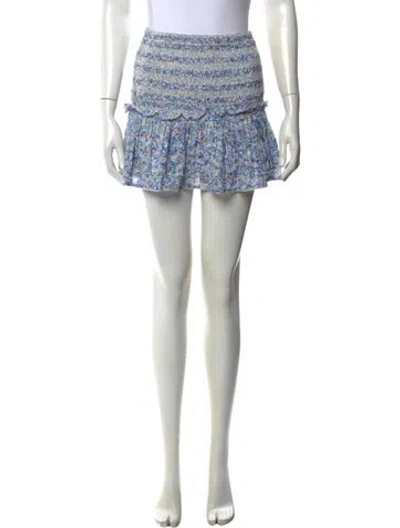 Pre-owned Poupette St Barth Floral Print Mini Skirt