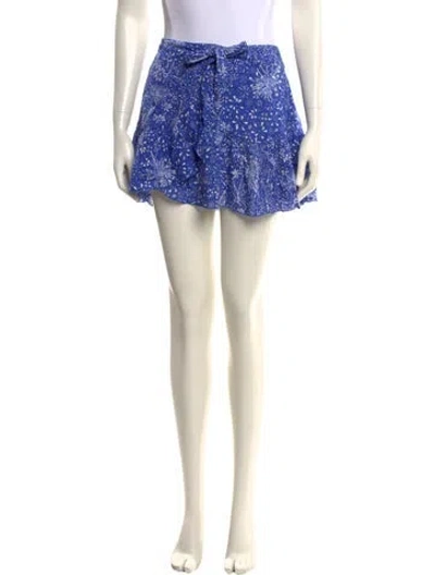 Pre-owned Poupette St Barth Floral Print Mini Skirt In Multi