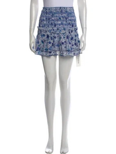 Pre-owned Poupette St Barth Floral Print Mini Skirt In Multi