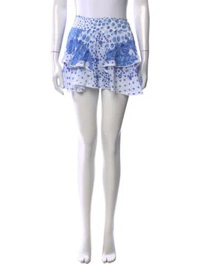 Pre-owned Poupette St Barth Floral Print Mini Skirt In Multi