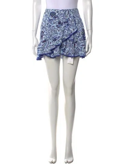 Pre-owned Poupette St Barth Floral Print Mini Skirt In Multi