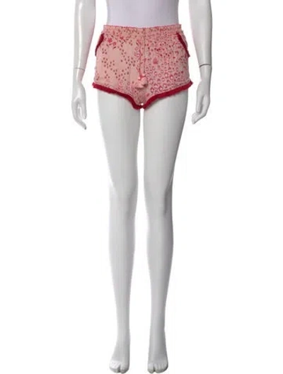 Pre-owned Poupette St Barth Floral Print Pajamas In Pink