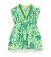 Poupette St Barth Sasha Floral Fringed Lace-trimmed Dress In Green