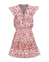 Poupette St Barth Girls' Anais Paisley Floral Mini Dress - Little Kid, Big Kid In Pink