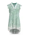 Poupette St Barth Girls' Sasha Asymmetric Mini Dress - Little Kid, Big Kid In Green