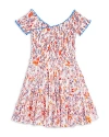 POUPETTE ST BARTH GIRLS' SOLEDAD RUFFLED SMOCKED MINI DRESS - LITTLE KID, BIG KID