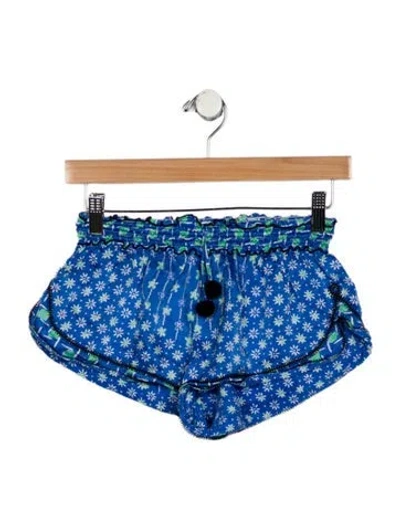 Pre-owned Poupette St Barth Babies' Girls' Track Shorts In Blue