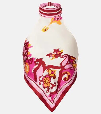 Poupette St Barth Guilia Printed Halterneck Top In Multi