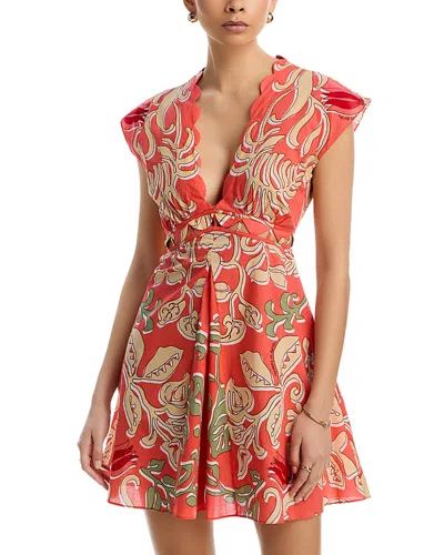 Poupette St Barth Hazel Mini Dress In Red