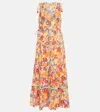 Poupette St Barth Ivy Floral Maxi Dress In Yellow Rugosa