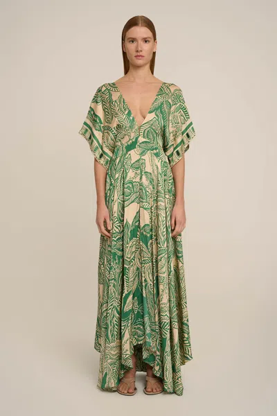 Poupette St Barth Kaftan Hina In Green
