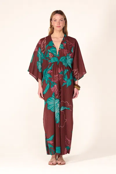 Poupette St Barth Kaftan Sol In Brown