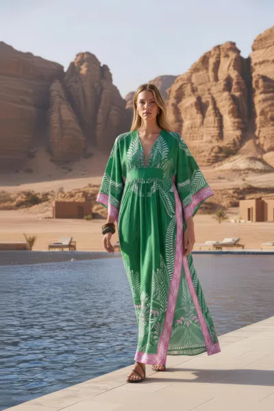 Poupette St Barth Kaftan Sol In Green