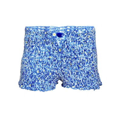 POUPETTE ST BARTH KIDS V SHORTS BLUE JE T'AIME