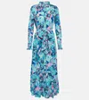 Poupette St Barth Kimi Printed Maxi Dress In Mint Rugosa
